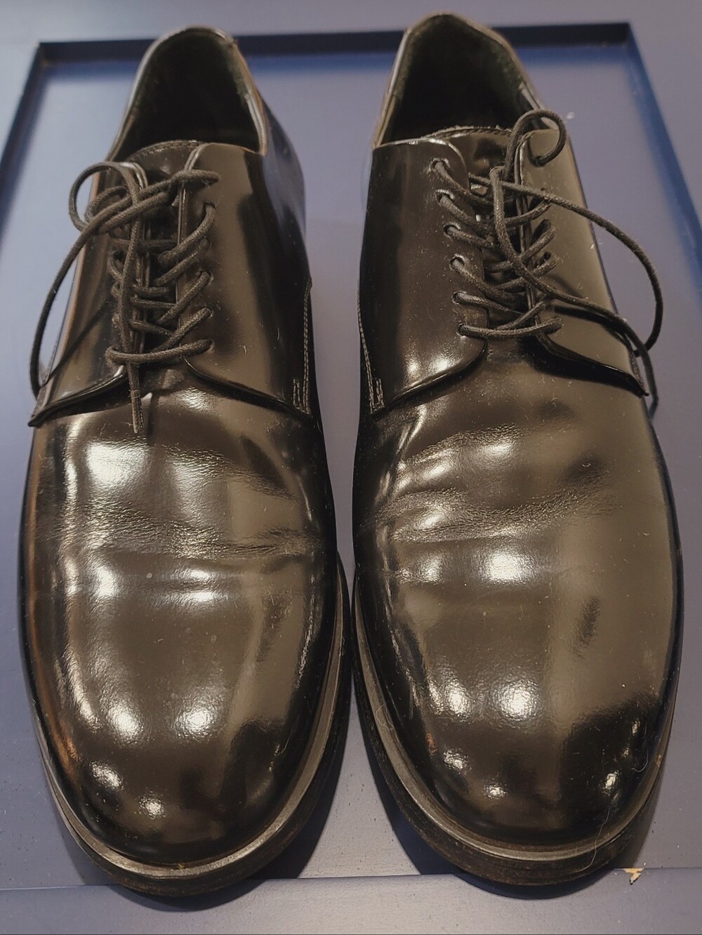 Alberto Fasciani Black Leather Plain Toe Derby Dress Shoes Italy Size 41